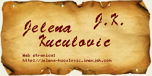 Jelena Kuculović vizit kartica
